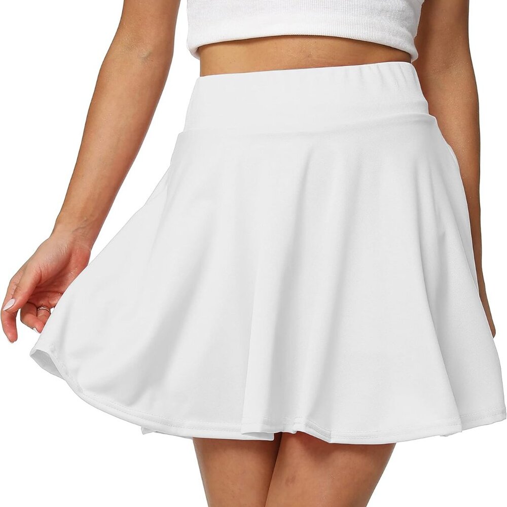 Amazon Brand White Skater Skirt - Size Small